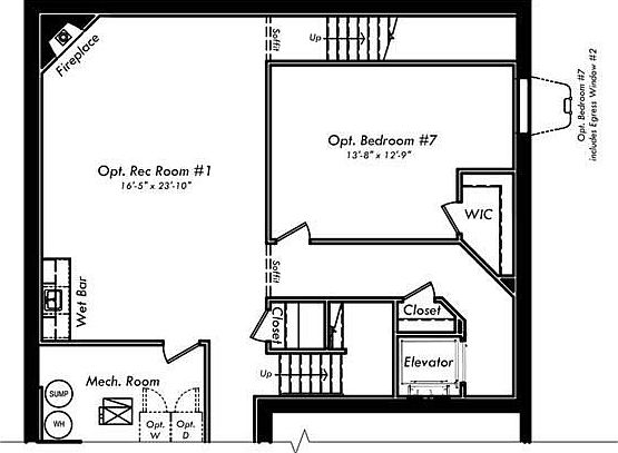 Floor Plan Lower Level Options