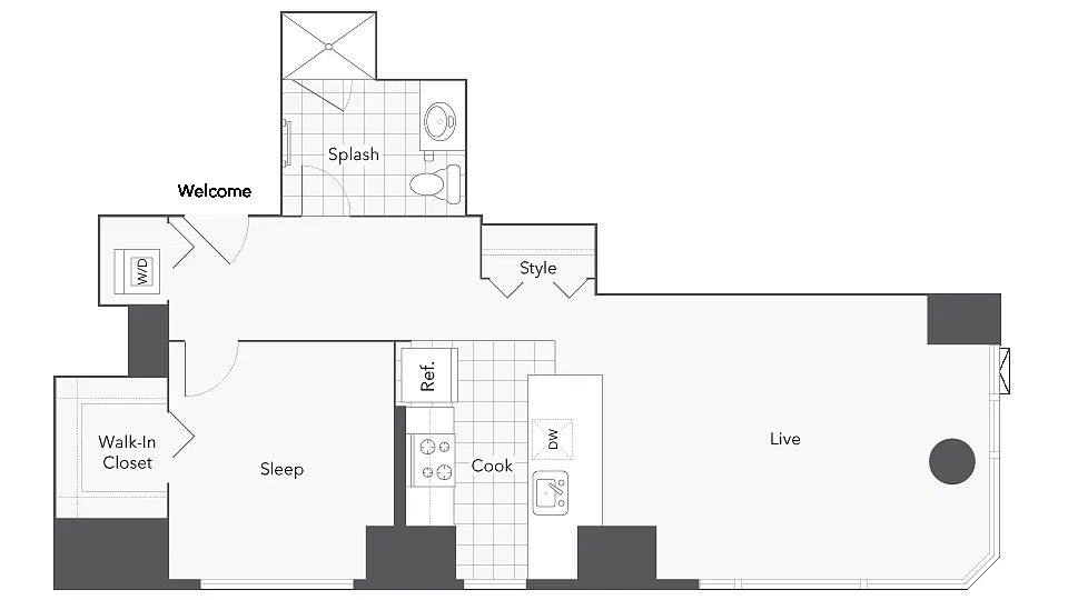 Floor plan 1B-4