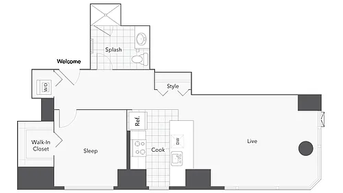 Floor plan 1B-4