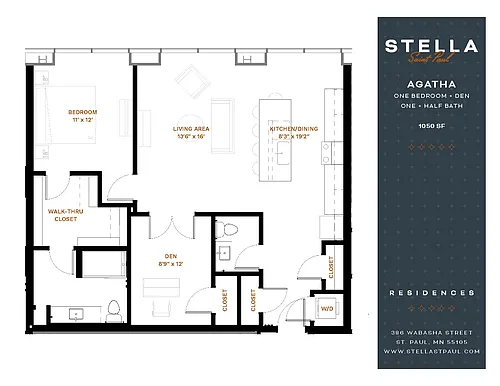 Floor plan Agatha | 1 + Den