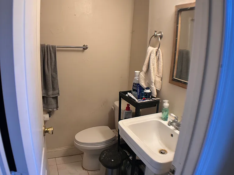Downstairs full bath with tub.