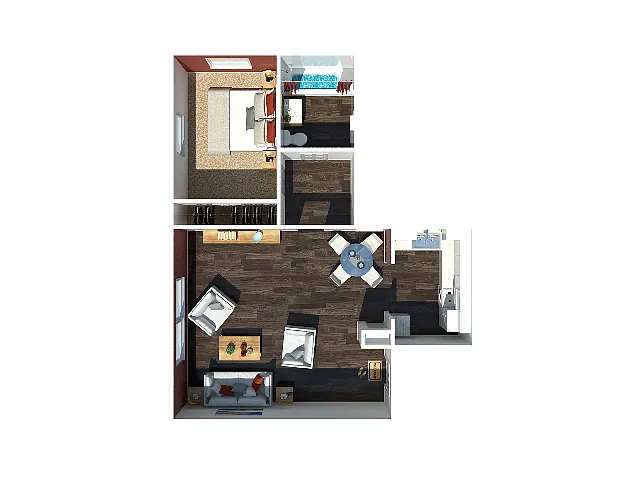 Floor plan 1 Bedroom A