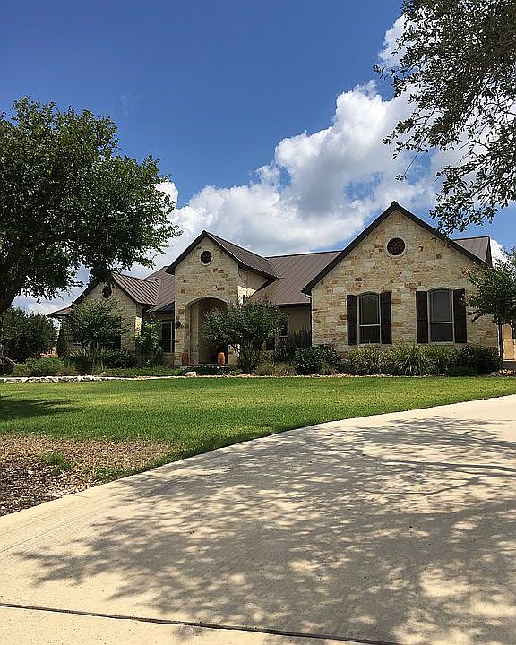 Exterior stone and stucco