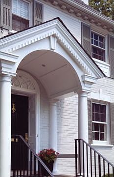 Portico with seats