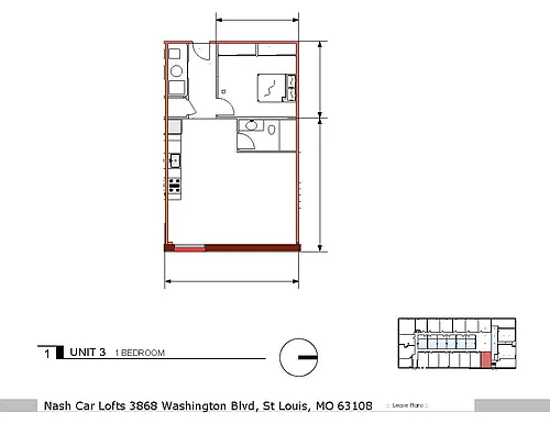 Floor plan 1 Bedroom