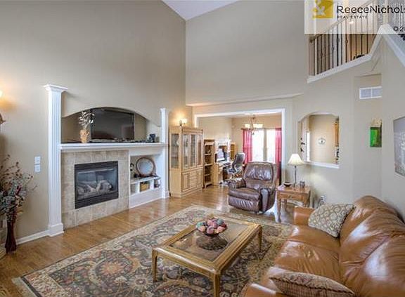 Classic tile fireplace with built-ins