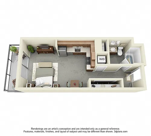 Floor plan Bixel Studio S1