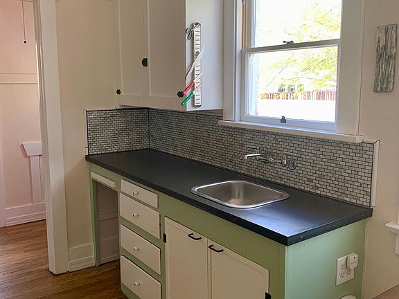 Sink and cabinets