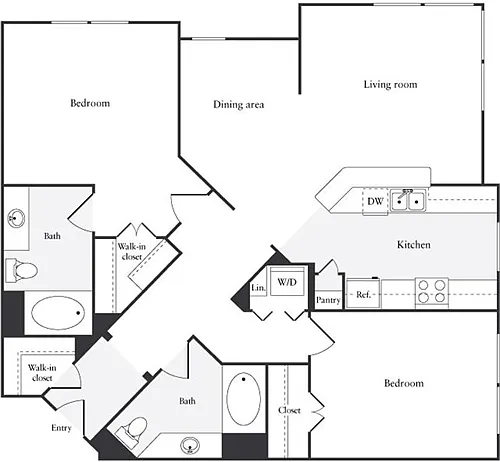 Floor plan 2 Bedrooms D