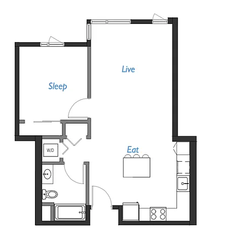 Floor plan A2- 1B