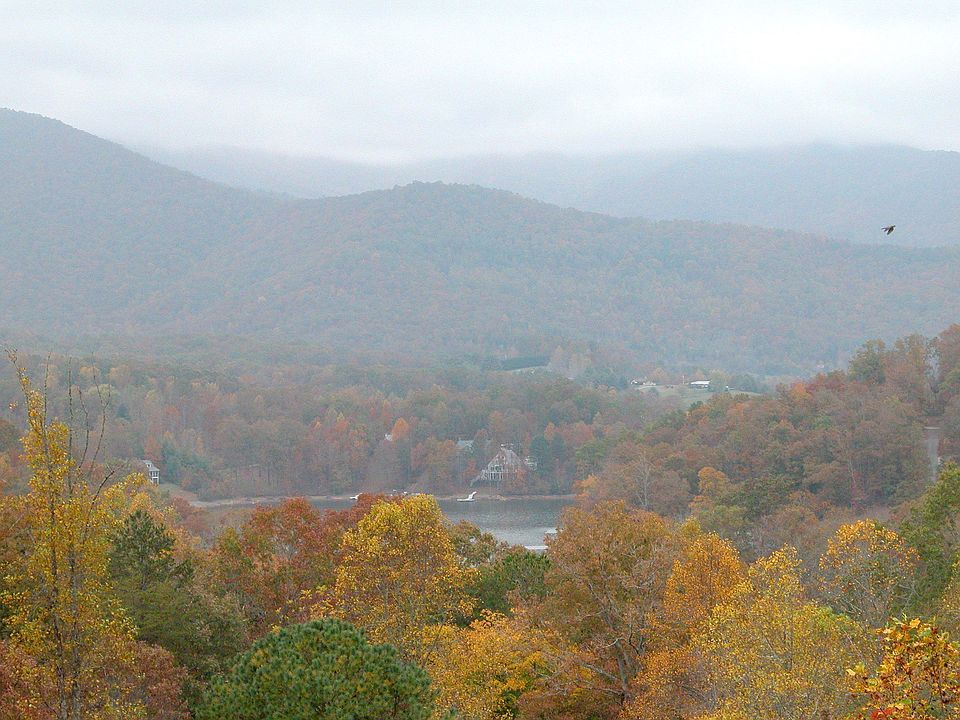 View of Lake and Mountains from Land