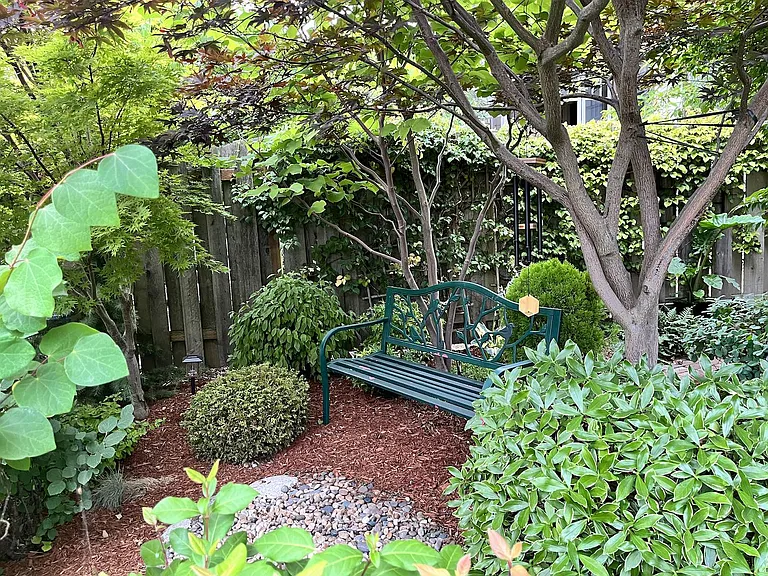 Charming seating area in private front garden