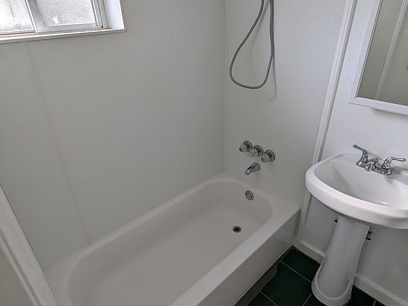Shower/tub combo, perfect for bathing littles or pets.