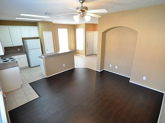 Open concept kitchen and living area