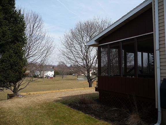 Backyard view into park.