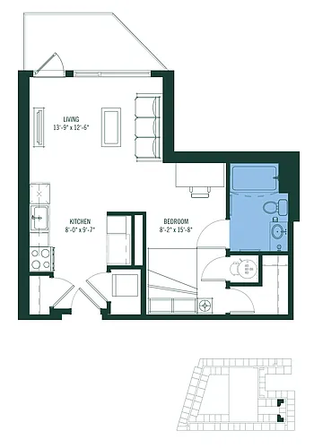 Floor plan Studio-S2