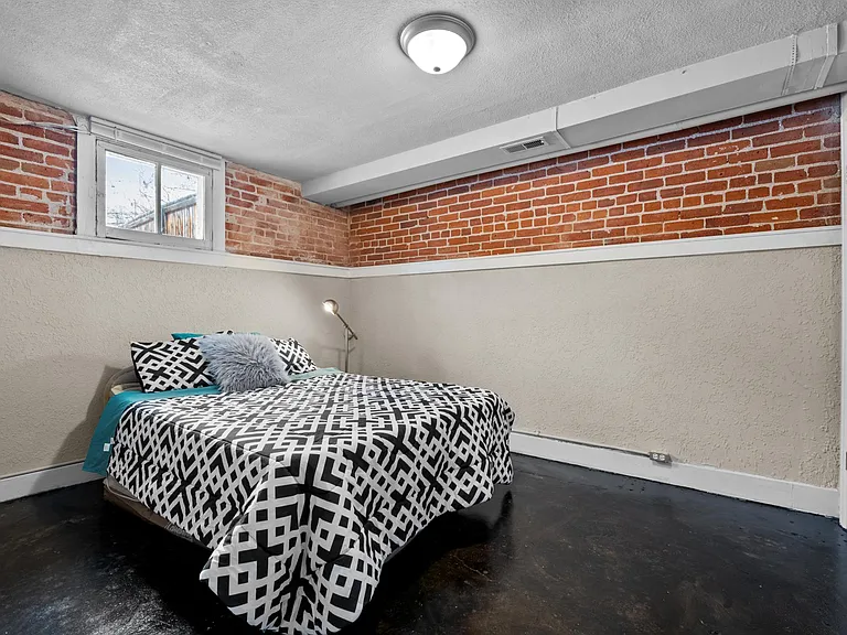 CHARMING basement bedroom with TWO closets!