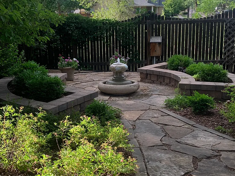 homeowners back yard