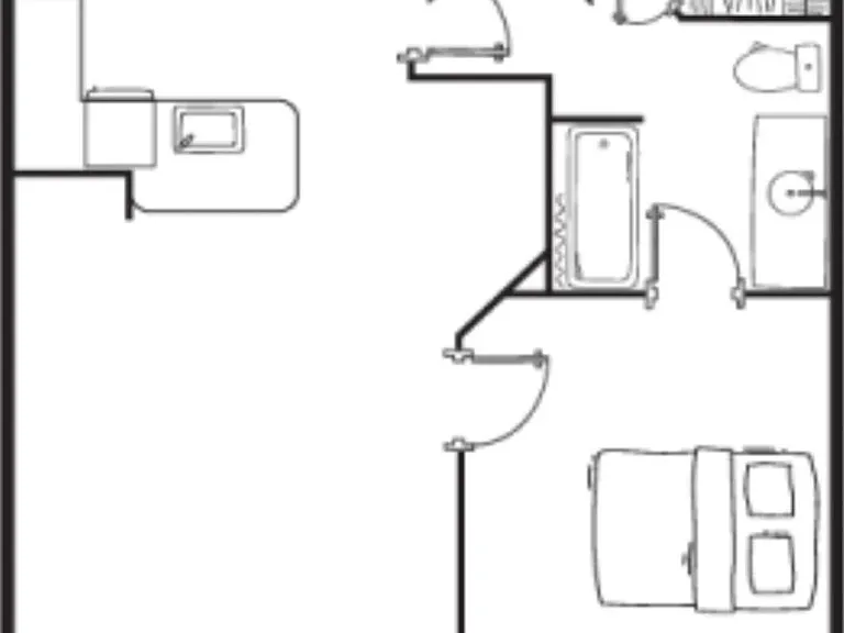 Majestic floor plan- 739 sq. ft.