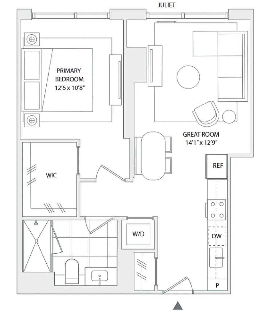 Floor plan 1 BED A5