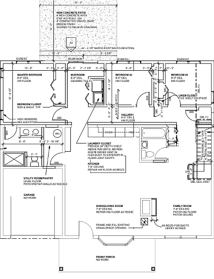 Main level floor plan