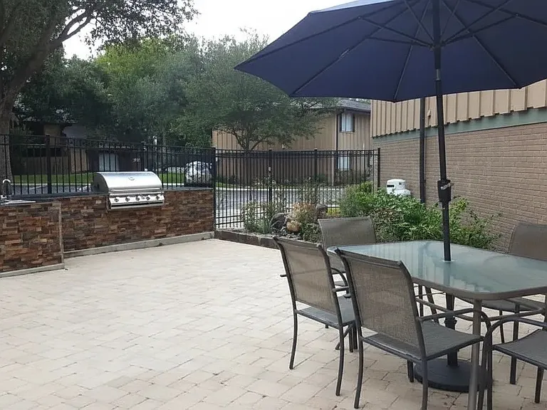 Barbecue area by the pool.