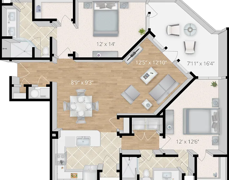 The Bayside Floorplan Diagram