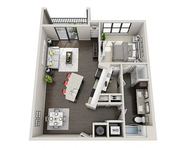 Floor plan 1 Bedroom 1 Bath A10