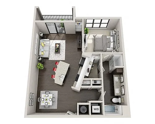 Floor plan 1 Bedroom 1 Bath A10