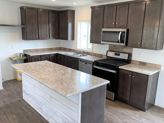 Large Kitchen Island - Stainless Appliances