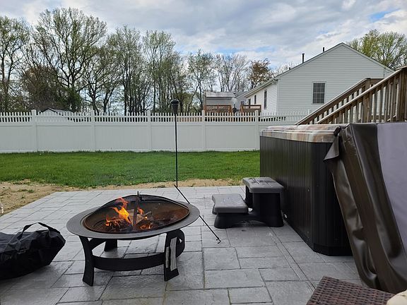 Patio is now finished with walk path from house