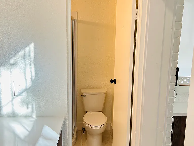 Bathroom on first floor off kitchen - brand new!
