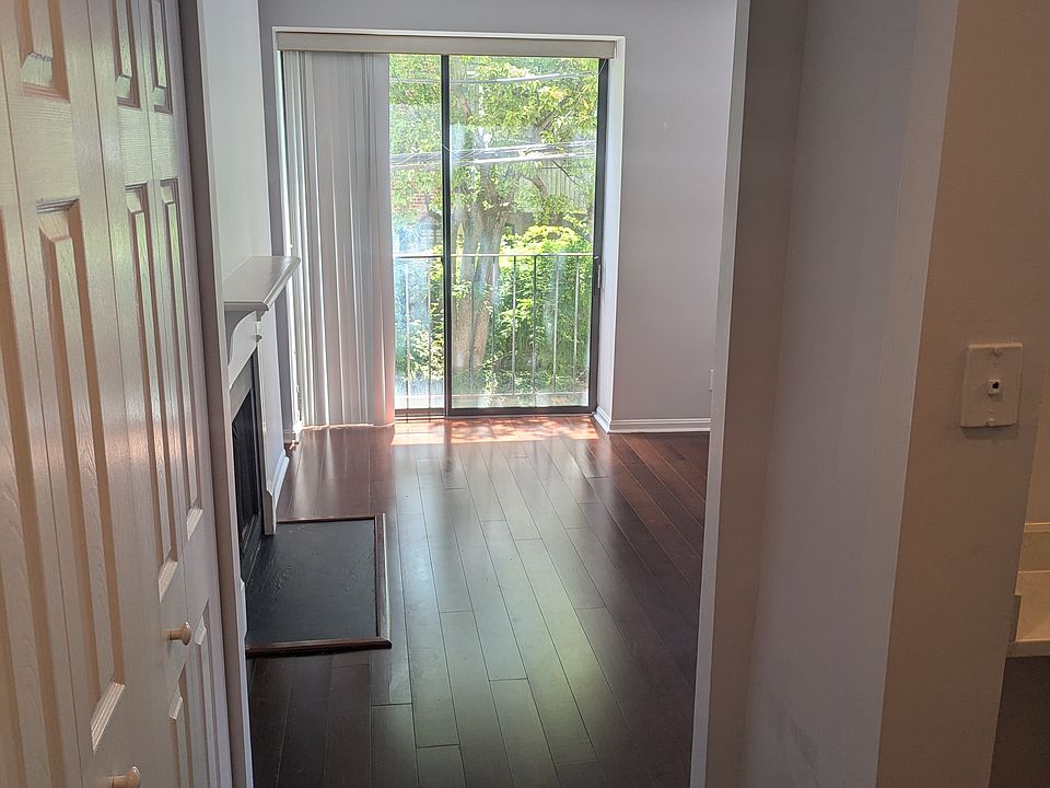View from front door hall into living room