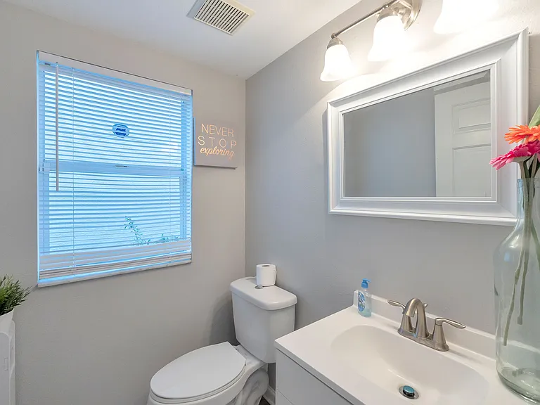 Downstairs shared half bath.