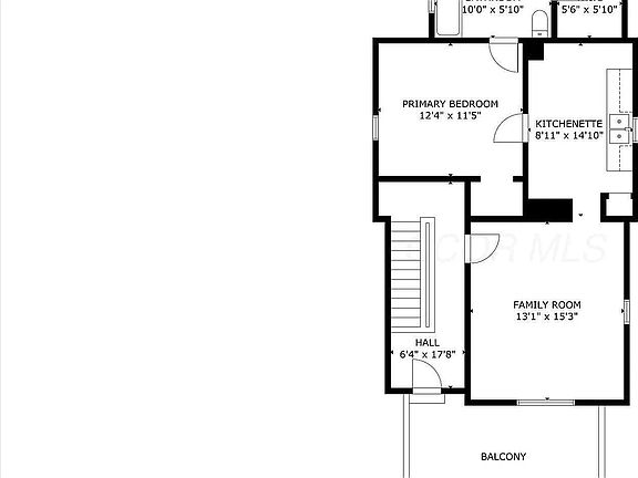 Apartment layout. WIC has a W/D hook-up.