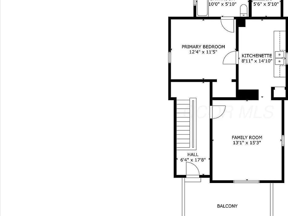 Apartment layout. WIC has a W/D hook-up.