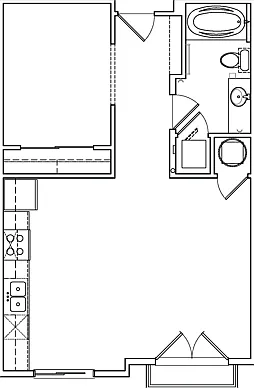Studio A1a Floor Plan Studio A1a Floor Plan