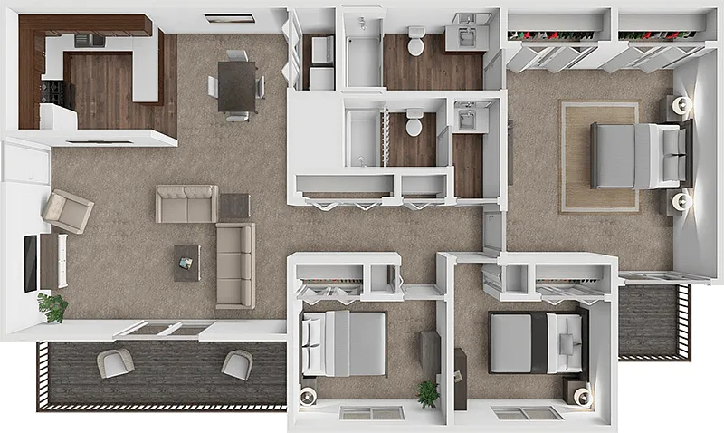 Floor plan 3 bed 2 bath Essex