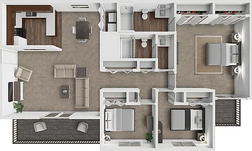 Floor plan 3 bed 2 bath Essex
