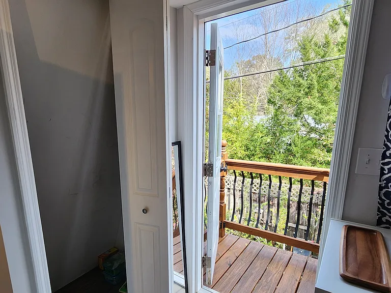 looking out to access balcony