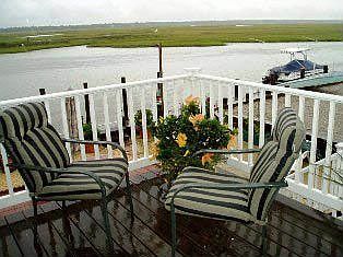 Deck overlooking the lagoon and wetlands
