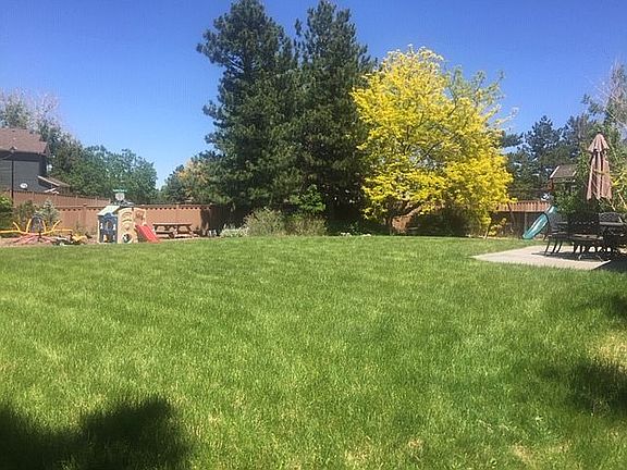 Long view of backyard