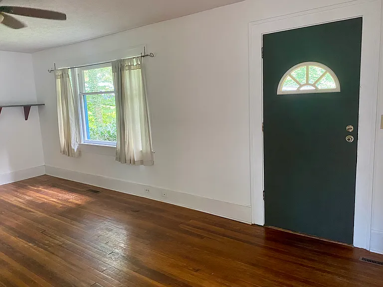 Front door into living room.