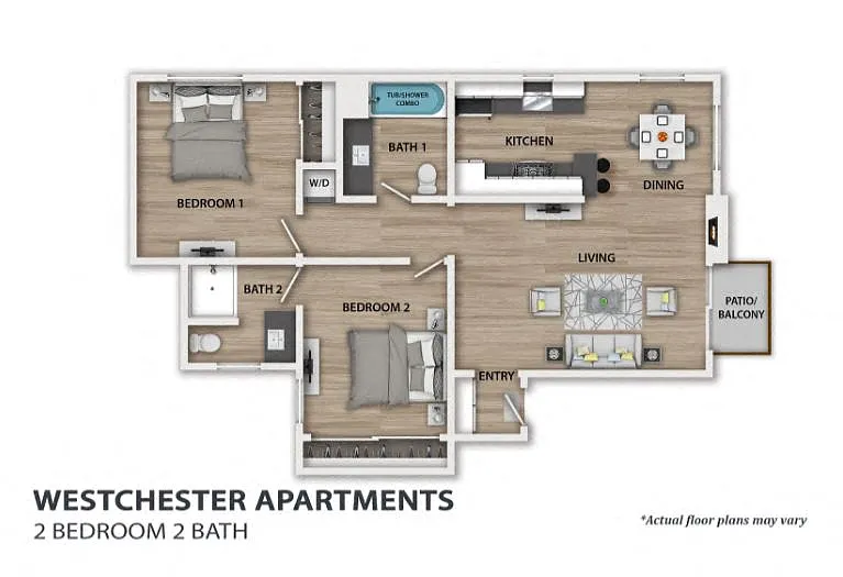 Floor plan Two Bedroom