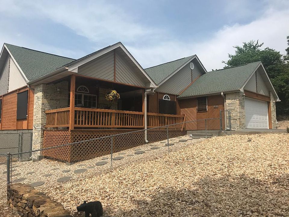 Close up of front and side of home.