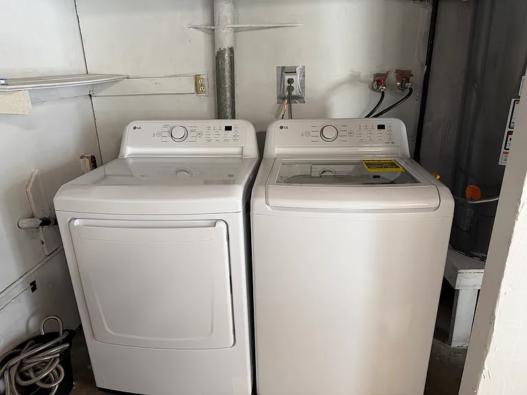 new washer dryer in garage