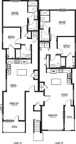The available unit is second floor level, "B" floor plan.