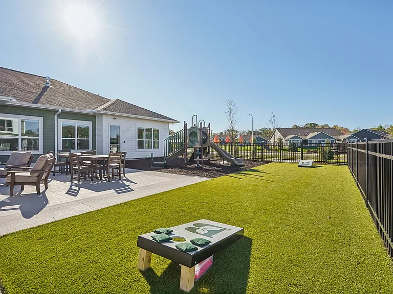 Relax or socialize with our outdoor games, grills, fire pit and playground