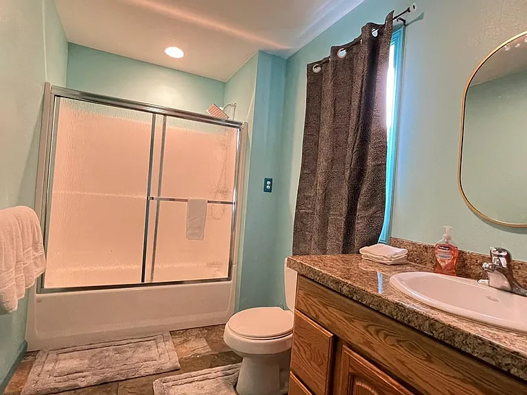 The downstairs bathroom