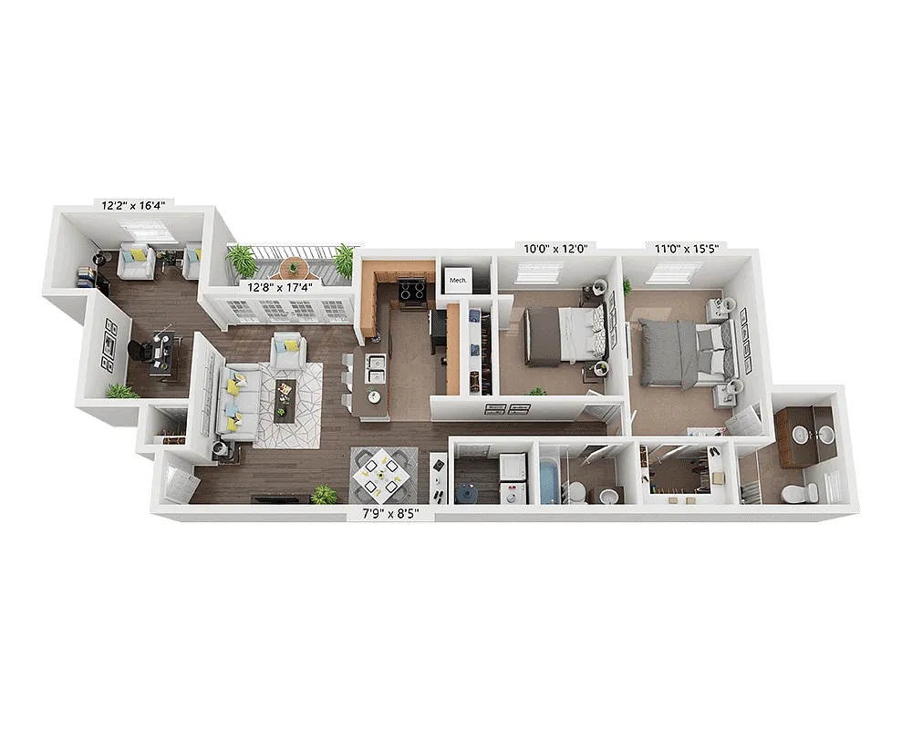Floor plan Plan B2AD